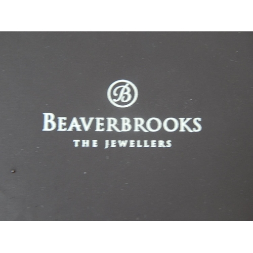 174 - Beaverbrooks: 925 Sterling Silver Heart Shaped Pendant on Silver Chain.