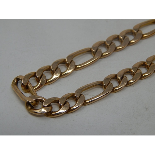 163 - 9ct Gold Figaro Neck Chain. Weight 17.6g