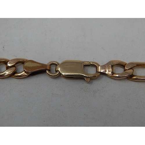 163 - 9ct Gold Figaro Neck Chain. Weight 17.6g