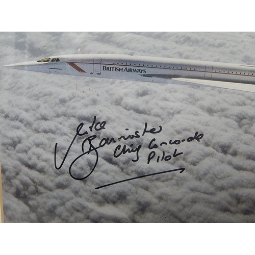 447 - CONCORDE Yoke: Together with a Picture of Concorde signed by Chief Pilot Mike Bannister & Photograph... 