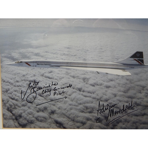 447 - CONCORDE Yoke: Together with a Picture of Concorde signed by Chief Pilot Mike Bannister & Photograph... 