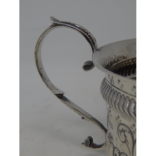 78 - Edwardian Silver Porringer: Hallmarked Chester 1903 by Nathan & Hayes: 17.5cm across Handles: Weight... 