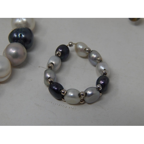 153 - Single row freshwater pearl necklace with clasp stamped as 9ct, together with a selection of mixed p... 