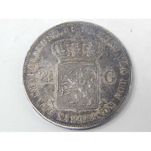 693 - COINS: 1870 William 3rd Konig 21/2 Guilders