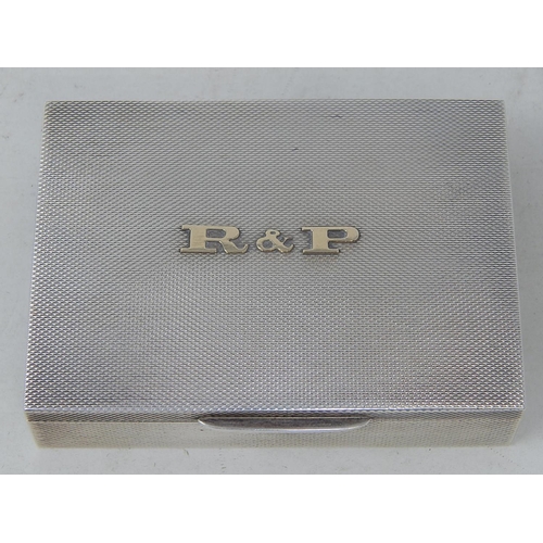 83 - Quality Silver Box Initialled in Gold 