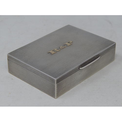 83 - Quality Silver Box Initialled in Gold 