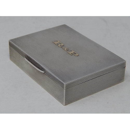 83 - Quality Silver Box Initialled in Gold 