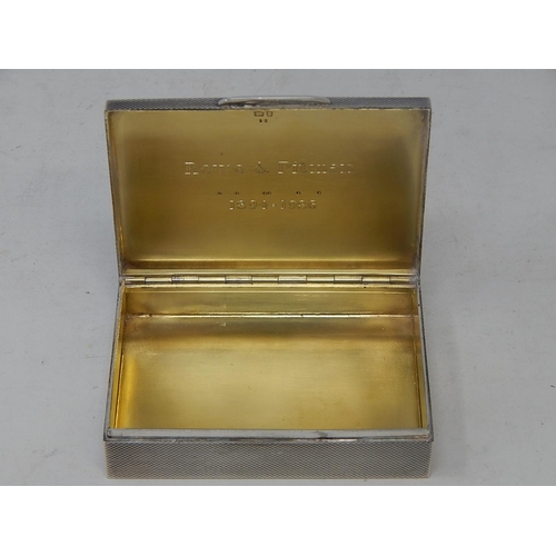 83 - Quality Silver Box Initialled in Gold 