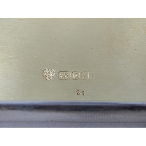 83 - Quality Silver Box Initialled in Gold 