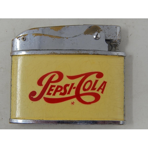 468 - RARE: 1960's Zenith Pepsi Cola Petrol Lighter, in working order. Boxed.