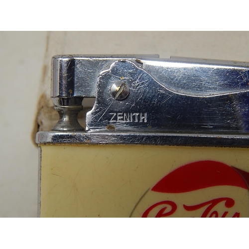 468 - RARE: 1960's Zenith Pepsi Cola Petrol Lighter, in working order. Boxed.