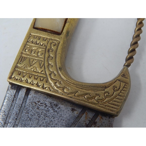 455 - Early 20th century Egyptian Sword with cast brass handle Measures 68.5cm Long