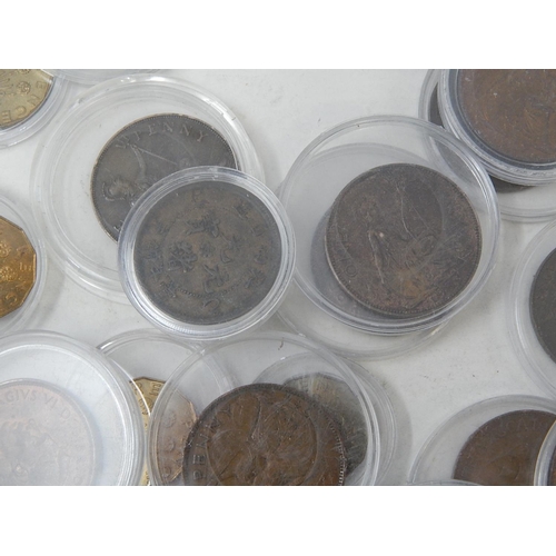 678 - COINS: Large selection of pennies etc