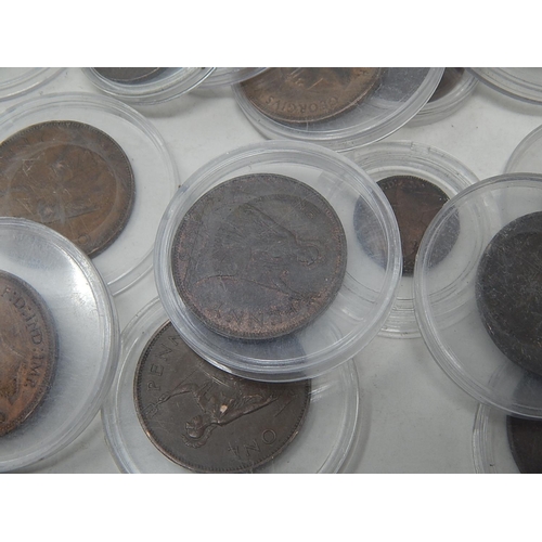 680 - COINS:1937/19440/1944/1945/1947/1948/1949 pennies, 1893 farthing, 1806 half penny, 1937 3d etc