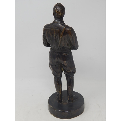 450 - Period Bronze Figure of Adolf Hitler: Measures 28cm High