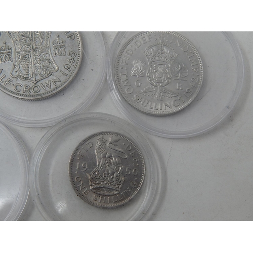 668 - COINS: 1942/1944/1945 half crowns, 1942 /1948/1942/1945 two shillings, 2x 1946 shillings, 1950/1951 ... 