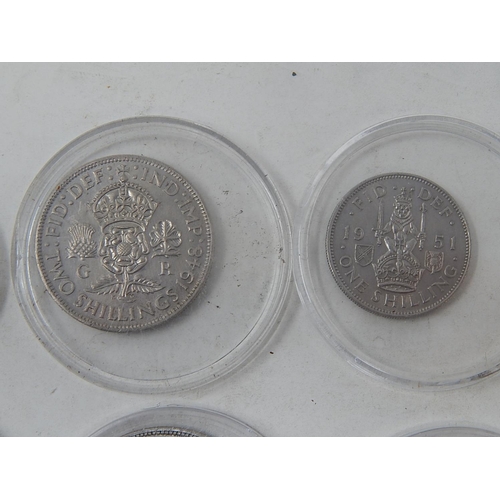 668 - COINS: 1942/1944/1945 half crowns, 1942 /1948/1942/1945 two shillings, 2x 1946 shillings, 1950/1951 ... 