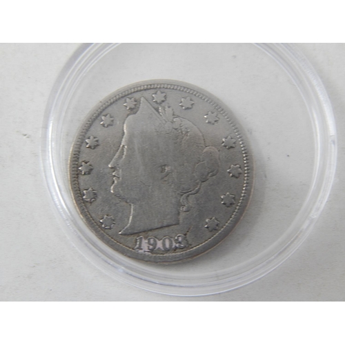 671 - COINS: 1868 1 Dime USA, 1853 USA, 1908 5 Cents USA