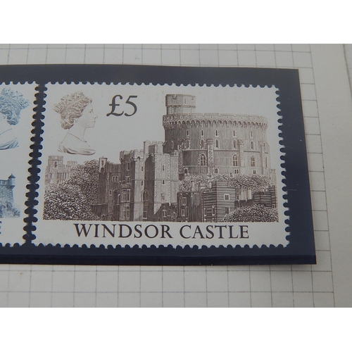 524 - STAMPS: Castles: £5: £2: £1.50: £1 + £1.41: £1.50: £5