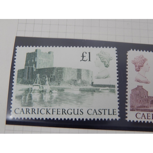 524 - STAMPS: Castles: £5: £2: £1.50: £1 + £1.41: £1.50: £5