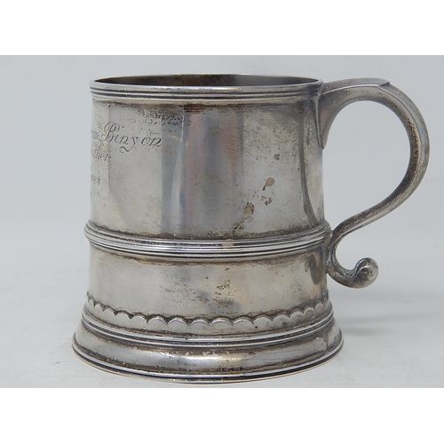 92 - Silver Half Pint Tankard: Hallmarked London 1920 by Wakely & Wheeler: Weight 201g