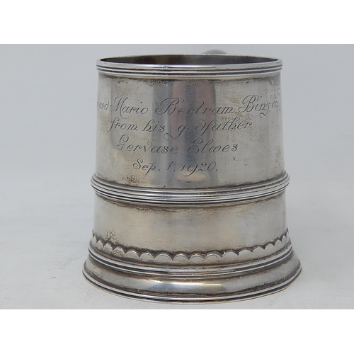 92 - Silver Half Pint Tankard: Hallmarked London 1920 by Wakely & Wheeler: Weight 201g