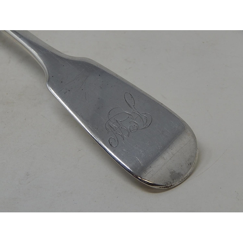 99D - Willian IV Silver Basting Spoon Hallmarked London 1832 by William Eley. Length 31cm. Weight 131g