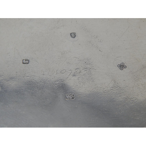 7 - 18th Century George III Silver Twin Division Tea Caddy with Bright Cut Decoration & Blank Cartouche.... 