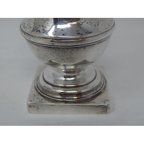 10 - Victorian Silver Caster, Hallmarked London 1864 by J.P & S: Height 13cm: Weight 108g