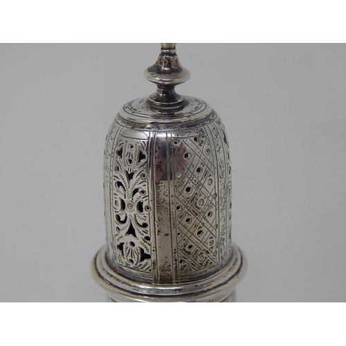 10 - Victorian Silver Caster, Hallmarked London 1864 by J.P & S: Height 13cm: Weight 108g