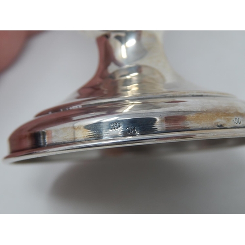 11 - Hallmarked 800 Standard Silver Jug: Height 18cm