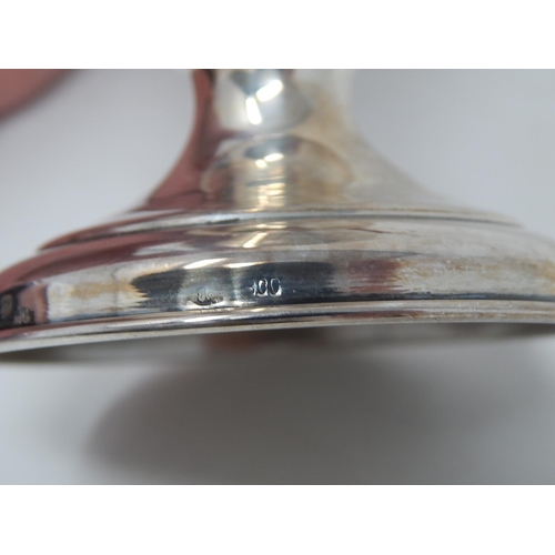 11 - Hallmarked 800 Standard Silver Jug: Height 18cm