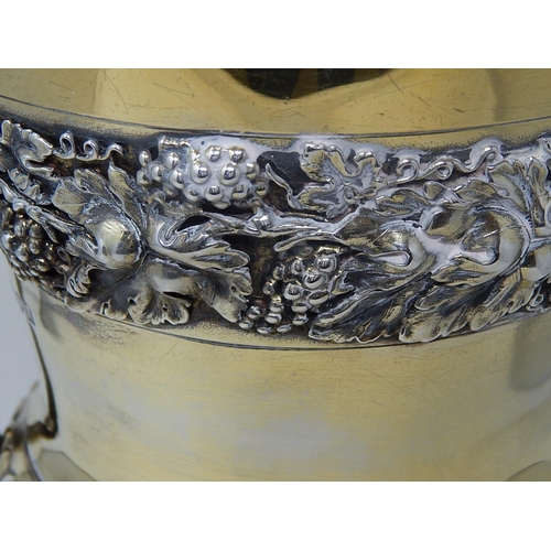16 - Edwardian Silver Gilt Trophy Cup & Lid: Hallmarked London 1908 by Sydney Bellamy Harman: Height on S... 