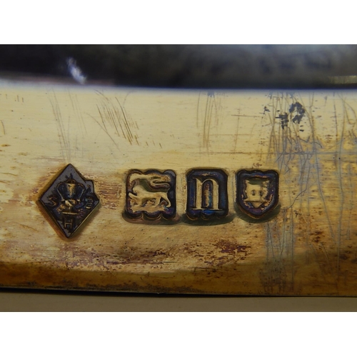 16 - Edwardian Silver Gilt Trophy Cup & Lid: Hallmarked London 1908 by Sydney Bellamy Harman: Height on S... 