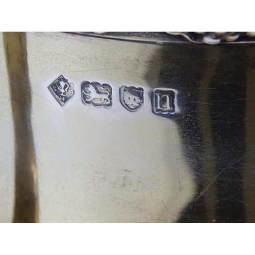 16 - Edwardian Silver Gilt Trophy Cup & Lid: Hallmarked London 1908 by Sydney Bellamy Harman: Height on S... 