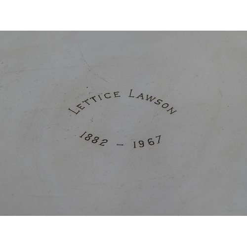 31 - Arts & Crafts Silver Tazza with pierced gallery & stylised twin handles sitting on a conical foot. H... 