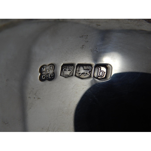 31 - Arts & Crafts Silver Tazza with pierced gallery & stylised twin handles sitting on a conical foot. H... 