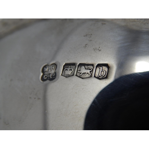 31 - Arts & Crafts Silver Tazza with pierced gallery & stylised twin handles sitting on a conical foot. H... 