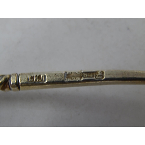 40 - RUSSIAN SILVER: Set of Twelve 19th Century Russian Niello Spoons Hallmarked 1877 by Stefan Kuzmich L... 