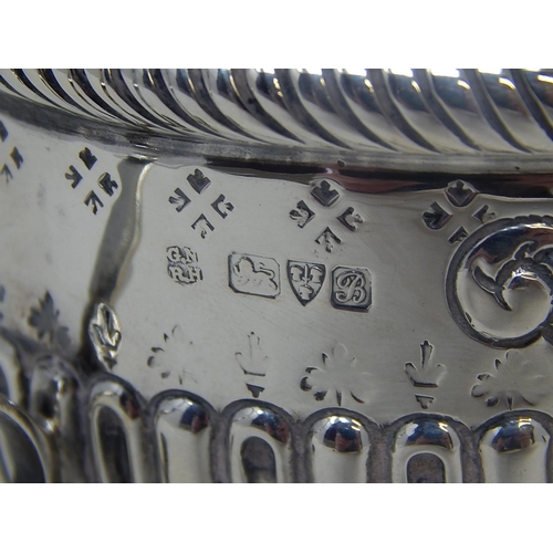 45 - Edwardian Silver Porringer: Hallmarked Chester 1903 by Nathan & Hayes: 17.5cm across Handles: Weight... 