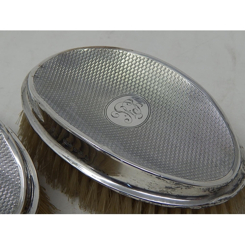 57 - Pair of Silver Mounted Clothes Brushes, Hallmarked Birmingham 1926 by Broadway & Co.