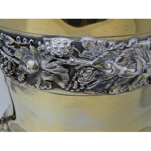 13 - Edwardian Silver Gilt Trophy Cup & Lid: Hallmarked London 1908 by Sydney Bellamy Harman: Height on S... 