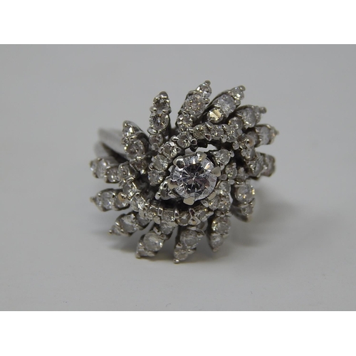 69 - 18ct White Gold Diamond Ring Inset with 4.5ct of Diamonds. The Diamonds of Excellent Colour & Clarit... 