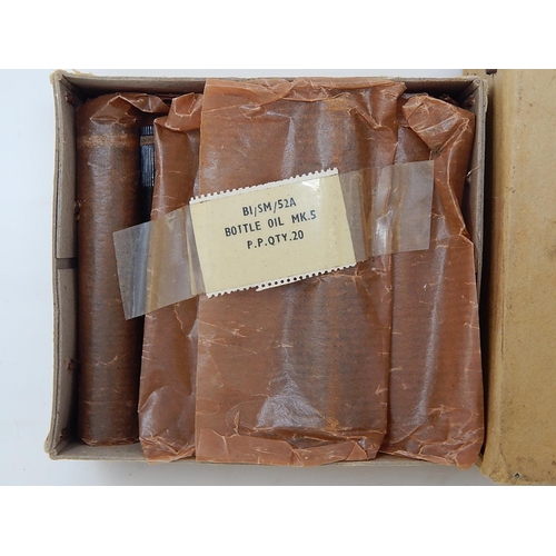 346 - 1x Box of Lee Enfield Rifle Oil Bottles.