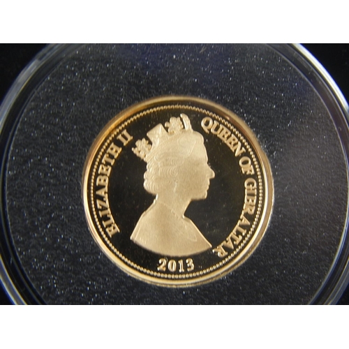 10 - Gibraltar 2013 22ct Gold Coin Sovereign size