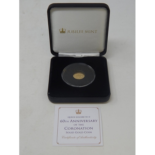 11 - Tristan da Cunha 9ct Gold proof-like commemorative coin 2013 weight 1g