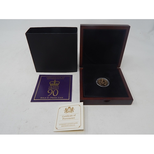 13 - 2016 Guernsey Sovereign size 22ct coin practically as struck