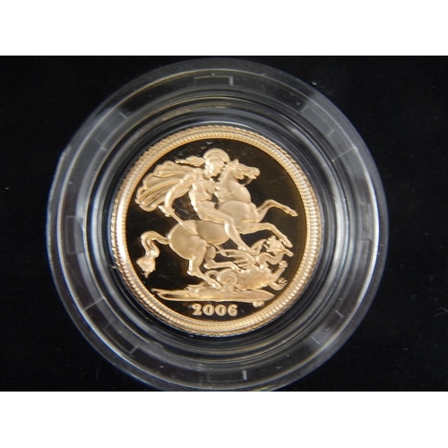 26 - 2005 and 2006 Gold Proof Half Sovereign pair practically as struck in original box with COA