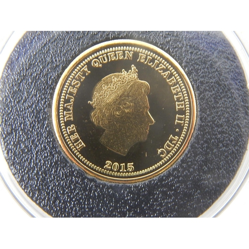 33 - 2015 Tristan da Cunha 9ct Gold Unite weight 2.75g