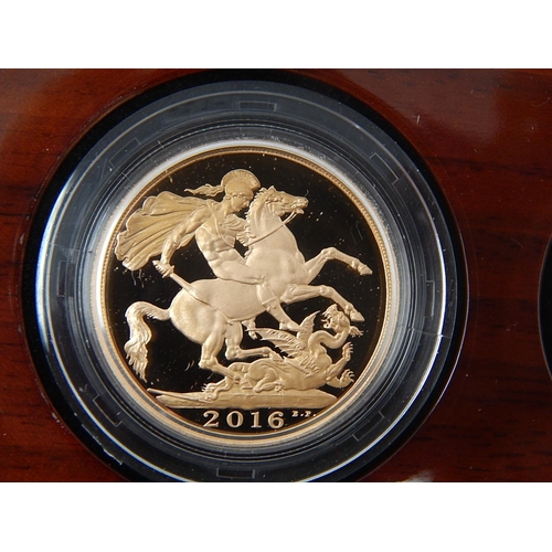 46 - 2016 Gold Proof Double Sovereign, Sovereign and Half Sovereign practically as struck in original box... 